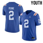 Youth Florida Gators #2 Lamical Perine NCAA Jordan Brand Royal Throwback Alternate Authentic Stitched College Football Jersey UOS0162SG